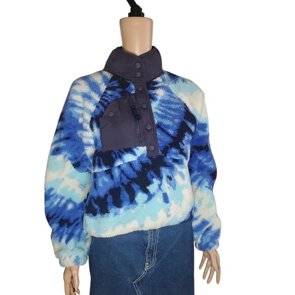 Free People FP Movement Size XS Rocky Ridge Pullover Ridge Jacket Ocean Tie Dye - Picture 1 of 8